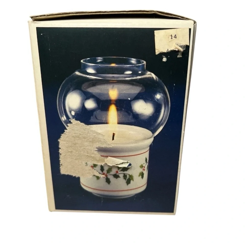 Vintage Colonial Candle Hollyridge Mini Lamp w/ Box – Christmas Decor